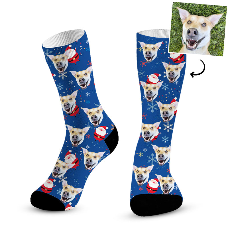 Custom made socks with dog outlet picture