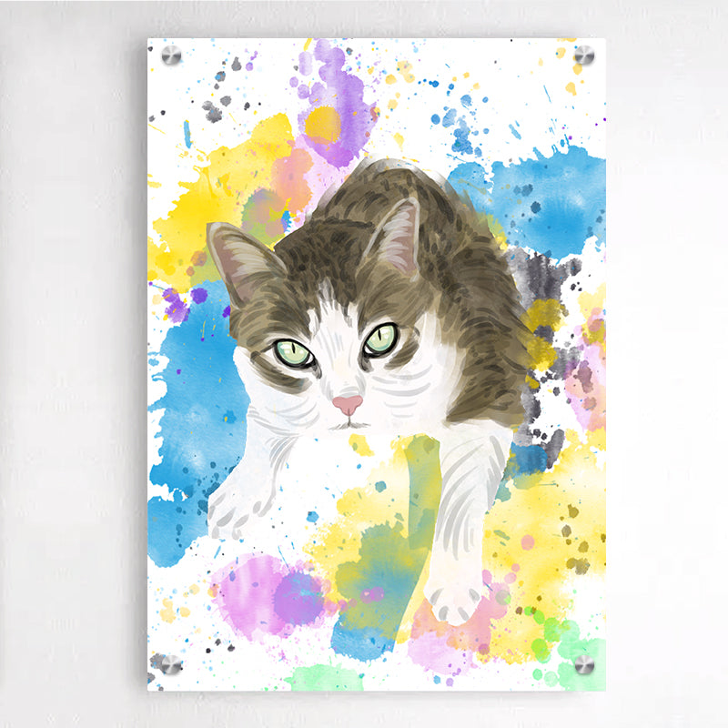 Personalized pet portrait. WATERCOLOR. Memorial / PET SOUVENIR. Gift for special dates. outlet Dog portrait , cat portrait