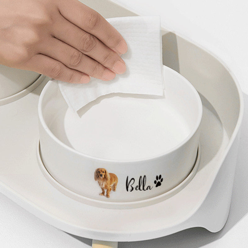 Personalized dog bowl set best sale