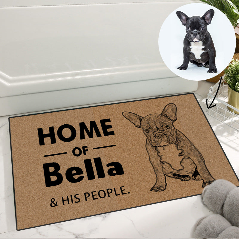 Pet Portrait Doormat Home shops Doormat/Personalized Doormat