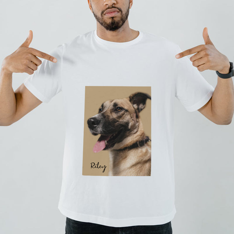 Custom Pet Tshirt with Dogs Faces On Them Personalized Photo Tshirt Gift  for Pet Lover