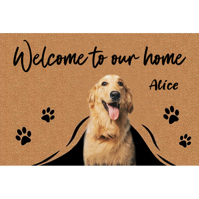 Hope You Like Goldens Doormat, Golden Retriever Dog Pet Door Mat, Outdoor Welcome  Mat Rug, Print Paw Print Pet Lover, Animal Puppy Gift 