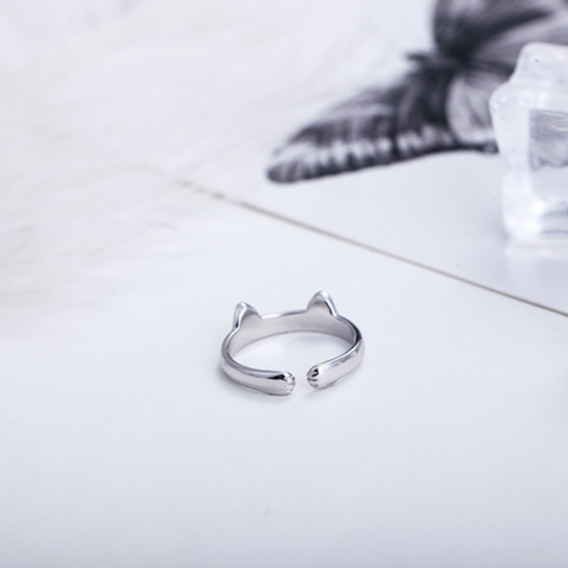 Custom Pet Name Cat Ear Ring - The Pet Pillow